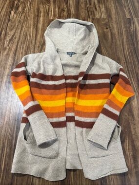 Toad&Co Neutral-Taupe Hooded Fleece Top